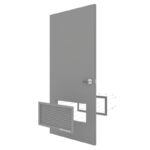 commercial door with steel louver