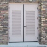 louvered metal door