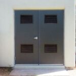 louvered metal door